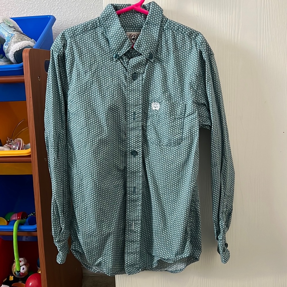 Cinch Boy Button Up Shirt, Size S (6-8)